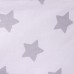 LULANDO Kocyk MINKY, mięta / biały w szare gwiazdki, 100x140 cm