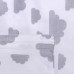LULANDO Komplet pościeli, Chmurki szare na białym tle, 100x135 + 40x60 cm