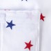 LULANDO Komplet pościeli, Gwiazdki Niebiesko-Czerwone na Białym Tle, 100x135 + 40x60 cm