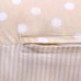 LULANDO Poduszka rogal dla kobiet w ciąży typu C, Beżowe grochy / Beżowe paski, 130x60 cm