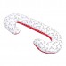 LULANDO Poduszka rogal dla kobiet w ciąży typu C, Czerwone gwiazdki / Flamingi czarno-białe, 130x60 cm