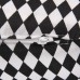 LULANDO Poduszka rogal dla kobiet w ciąży typu C, Romby Biało-Czarne, 130x60 cm