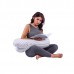 LULANDO Poduszka rogal dla kobiet w ciąży typu C, Romby Szaro-Białe, 130x60 cm