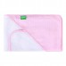 LULANDO Ręcznik kąpielowy frotte z kapturem dla niemowląt (80 x 100 cm) z myjką kąpielową, Biały / Różowy w Białe Kropki