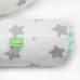 LULANDO Wałek do łóżeczka, szare gwiazdki na białym+mieta MINKY, 190 cm