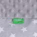 Lulando PLAY-MAT wodoodporna mata do zabawy, Gwiazdki białe na szarym tle, 150x150 cm
