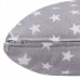 Lulando Poduszka do spania na boku, bawełna, Gwiazdki białe na szarym tle, 120x40 cm