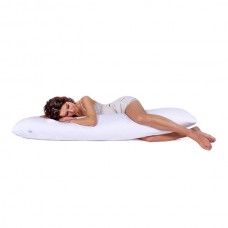 Lulando Poduszka do spania na boku, bawełna, biała, 145x40 cm
