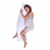 Lulando Poduszka do spania na boku, bawełna, biała, 145x40 cm