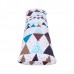Lulando Poduszka do spania na boku biała bawełna, trójkąty, 120x40 cm