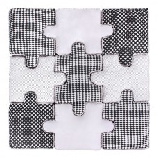 Lulando Puzzle 9 poduszek - mata do zabawy, Czarno-biały, 145x145x9 cm