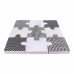 Lulando Puzzle 9 poduszek - mata do zabawy, Czarno-biały, 145x145x9 cm